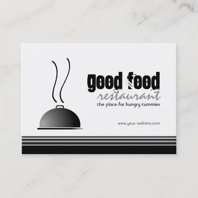Domed Serving Platter Business Card (Front)
