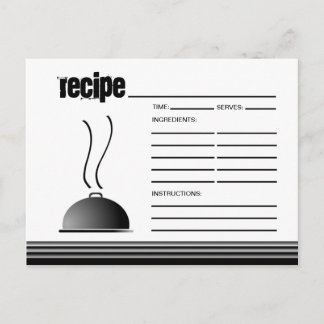 Domed Serving Platter Recipe Card