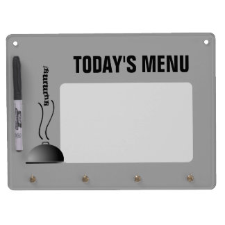 Domed Serving Platter Today's Menu Dry Erase Board With Keychain Holder