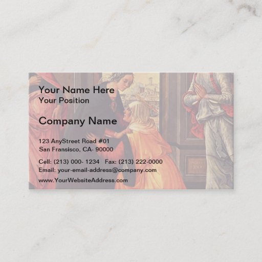 Customizable Domenico Ghirlandaio- The Visitation Business Card Templates