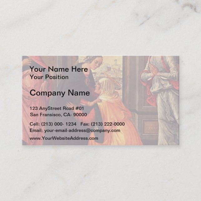 Domenico Ghirlandaio- The Visitation Business Card (Front)