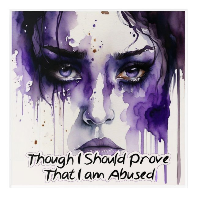 Domestic Abuse Awareness Month Acrylic Print (Front)