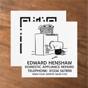 Domestic Appliance Repairs & Servicing Square Business Card