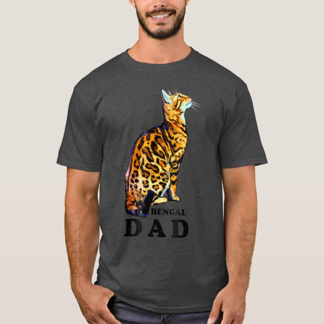 Domestic Bengal Cat Dad T-Shirt (Front)