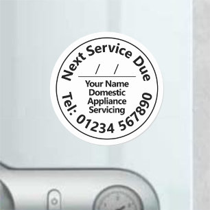 Domestic Boiler Service Stickers