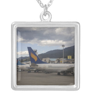 Domestic Chinese jet airliners lined up at Silver Plated Necklace