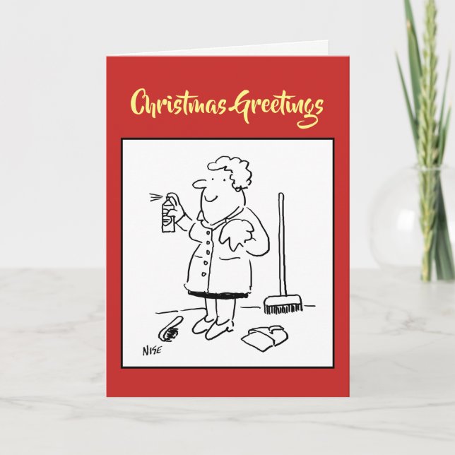 Domestic Cleaner Christmas Card (Front)