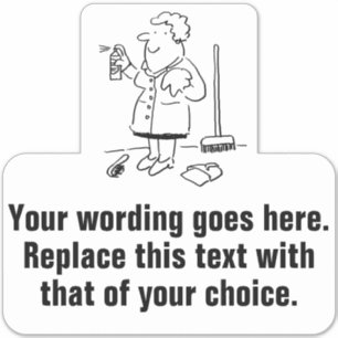 Domestic Cleaning and Cleaner Sticker
