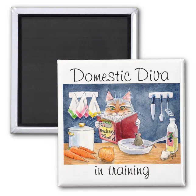 Domestic Diva in training magnet (Front)