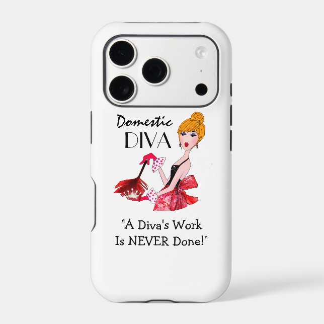 "Domestic Diva"  Iphone Case (Back)