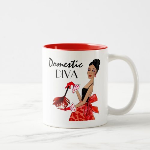 Domestic Diva Mug  African American Diva
