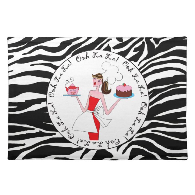 Domestic Diva -  Ooh La La! Cloth Placemat (Front)