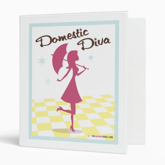 Domestic Diva Recipe 1" Binder (Front/Inside)