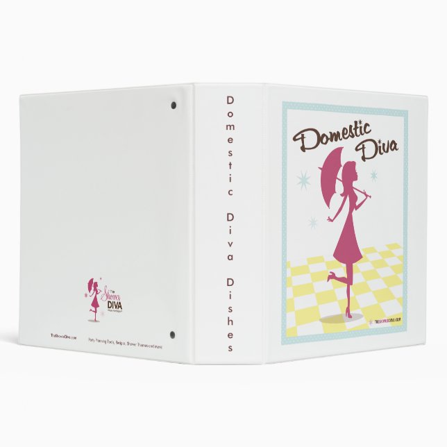 Domestic Diva Recipe 2" Binder (Background)