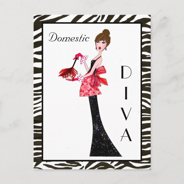 "Domestic Divas" Postcards (Front)