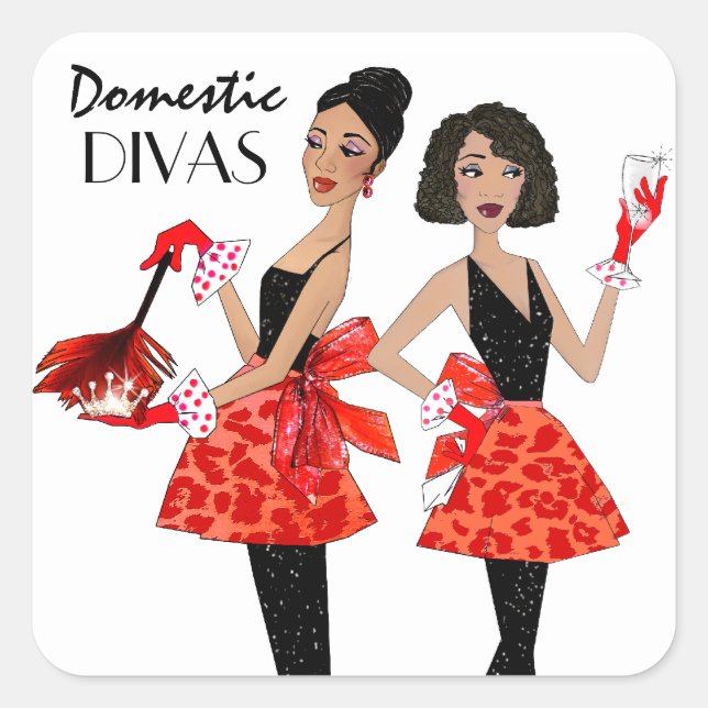 "Domestic Divas" Stickers (Front)