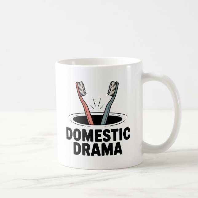 Domestic Drama | Relationship Chaos with Humor   Coffee Mug (Right)