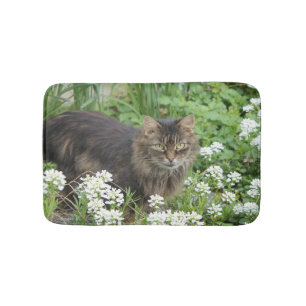 Domestic Long-Haired Cat Bath Mat