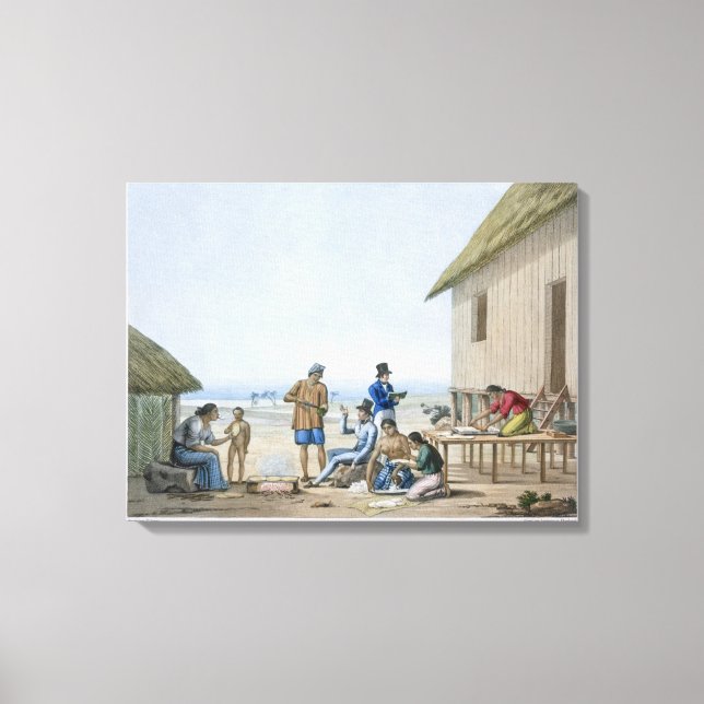 Domestic occupations, Agagna, Guam, Philippines, f Canvas Print (Front)