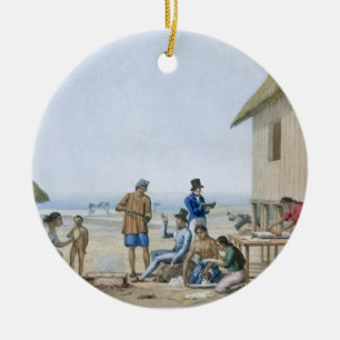 Domestic occupations, Agagna, Guam, Philippines, f Ceramic Ornament