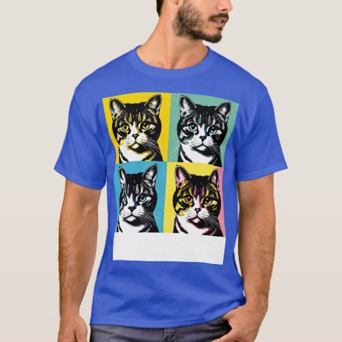Domestic Shorthair Art Cat Lovers T_Shirt