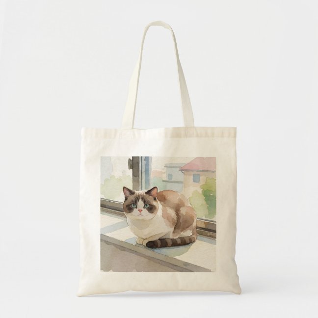 Domestic Shorthair Sunny Windowsill Nap Tote Bag