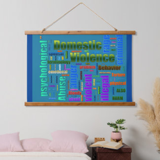 Domestic Violence Abuse Related Text  Hanging Tapestry