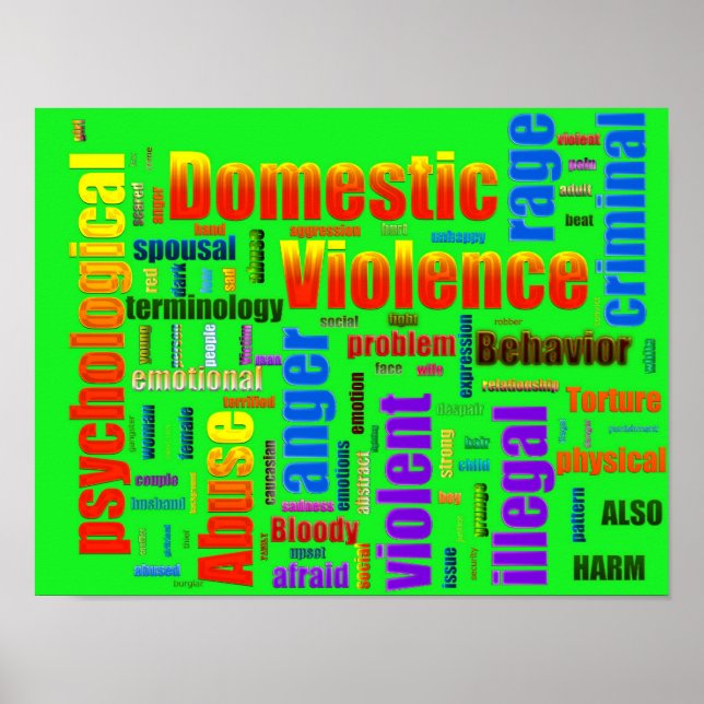 Domestic Violence Abuse Related Text Poster (Front)