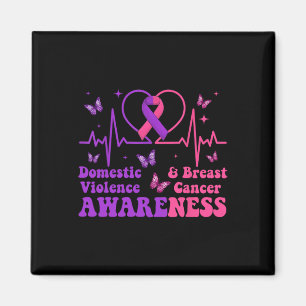 Domestic Violence & Breast Cancer Awareness Mo Magnet