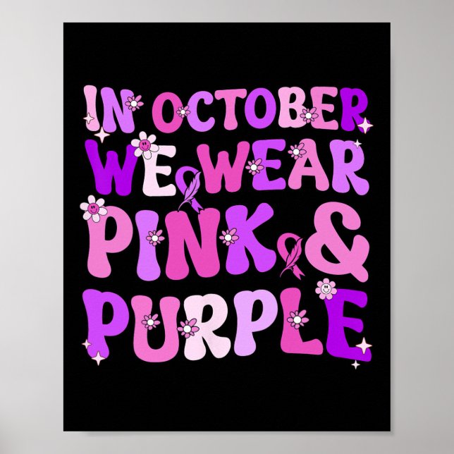 Domestic Violence And Breast Cancer Awareness Mont Poster (Front)