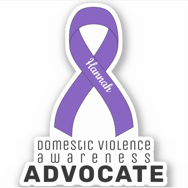 Domestic Violence Awareness Advocate Vinyl Sticker (Front)
