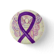 Domestic Violence Awareness Angel Ribbon Pin