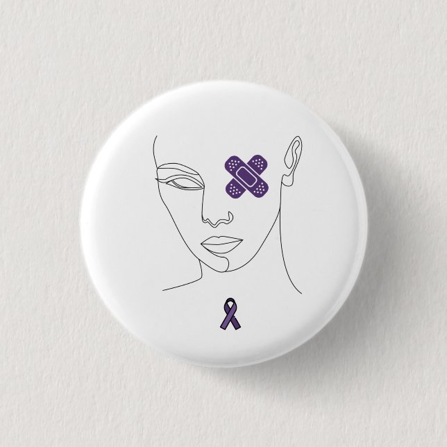 Domestic violence awareness  button (Front)