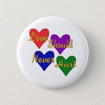 Domestic Violence Awareness Button by orsobear at Zazzle