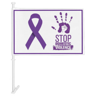 Domestic Violence Awareness Car Flag
