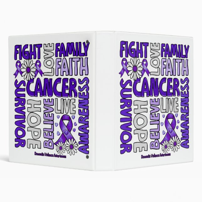 Domestic Violence Awareness - Fight love survivor  3 Ring Binder (Background)