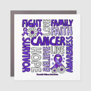 Domestic Violence Awareness - Fight love survivor  Car Magnet