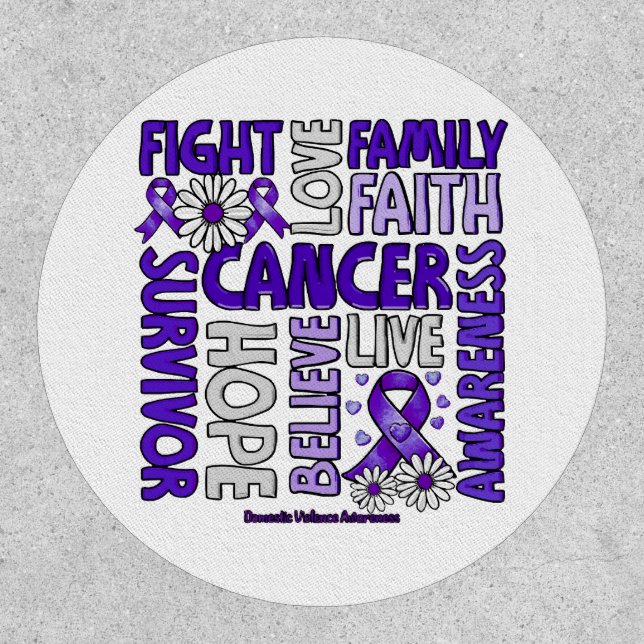 Domestic Violence Awareness - Fight love survivor  Patch (Front)