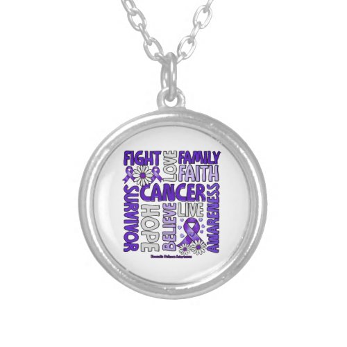 Domestic Violence Awareness _ Fight love survivor  Silver Plated Necklace