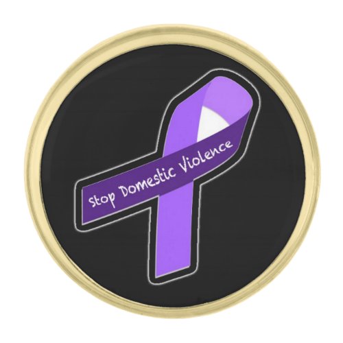 Domestic Violence Awareness  Gold Finish Lapel Pin