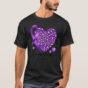 Domestic Violence Awareness Heart Leopard Purple r T-Shirt