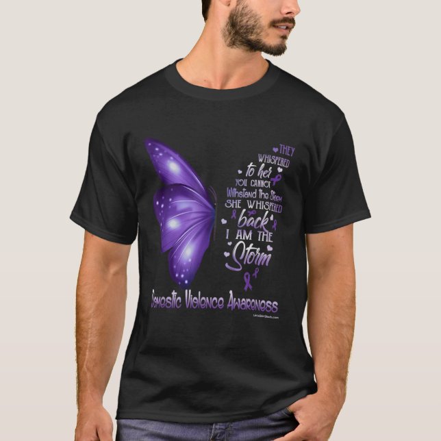 Domestic Violence Awareness I am the storm T-Shirt (Front)