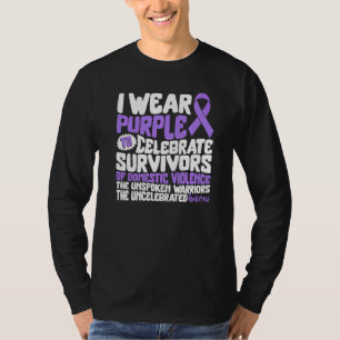 Domestic Violence Awareness I Wear Purple To Celeb T-Shirt