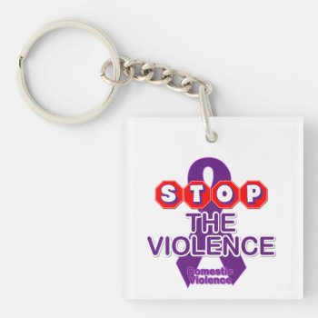Domestic Violence Awareness Keychain by DigiGraphics4u at Zazzle