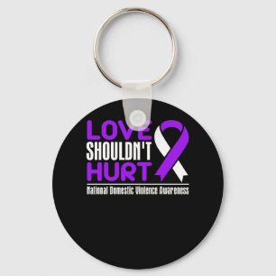 Domestic Violence Awareness - Love Shouldn't Hurt Keychain