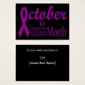Domestic Violence Awareness Month (Front & Back)