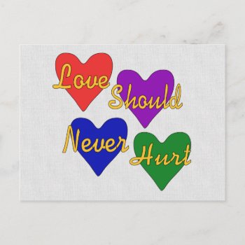 Domestic Violence Awareness Postcard by orsobear at Zazzle