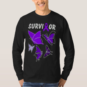 Domestic Violence Awareness purple butterflies Sur T-Shirt