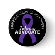 Domestic Violence Awareness Ribbon Black Button