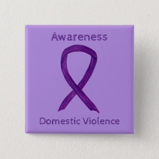Domestic Violence Awareness Ribbon Custom Pin